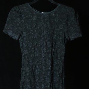 Elegant see through Black Lace Top